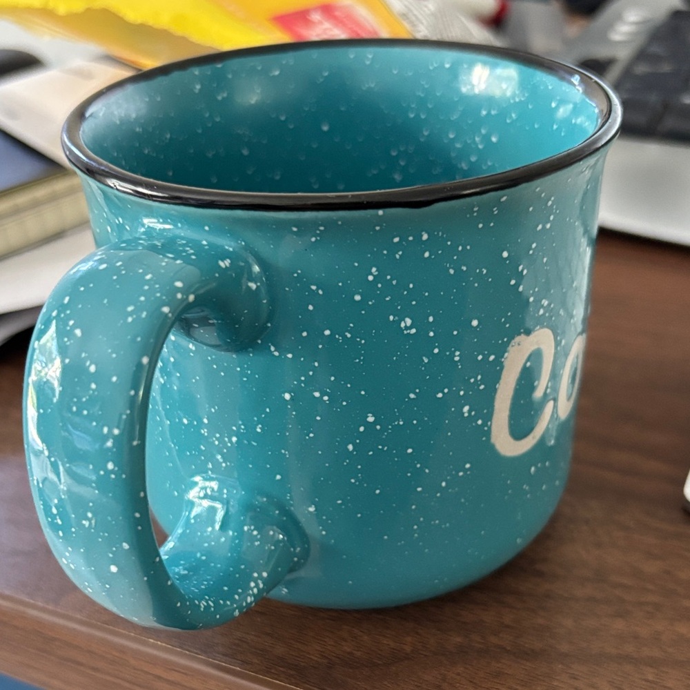 Teal Speckled Ceramic Mug
